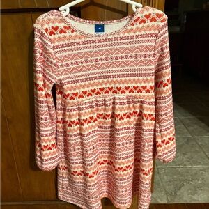 Red and White Patterned Dress